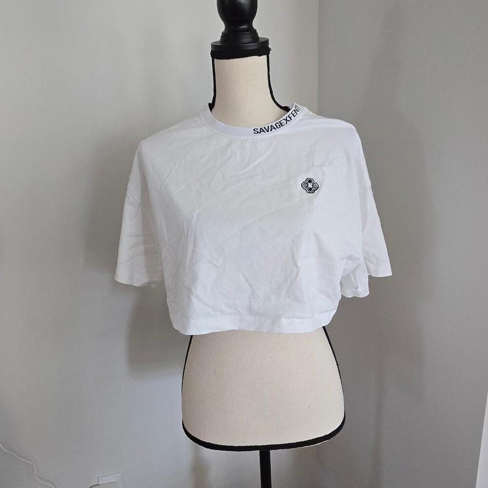 Fenty Savage white cropped tee Size M - Picture 2 of 6